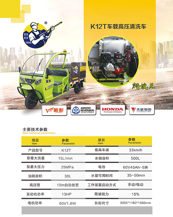 K12T车载都兰高压清洗车